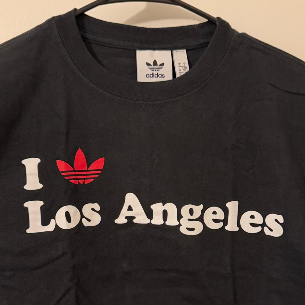 Adidas Originals Mens Black 'I Love Los Angeles' Tee - Picture 3 of 4